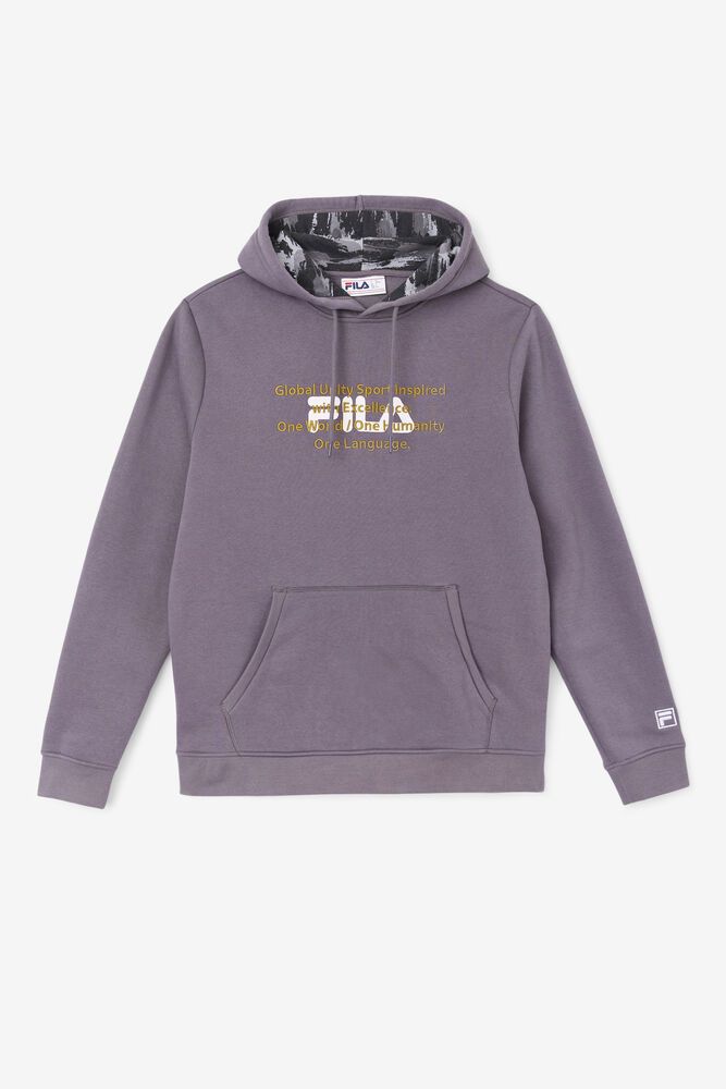 Fila Hoodie Rondot Mens Grey - India FTY-693187